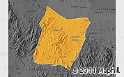 Political Map of Dawu, darken, desaturated
