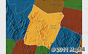 Political Map of Dawu, darken
