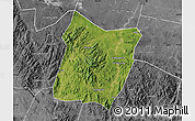 Satellite Map of Dawu, desaturated