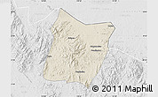 Shaded Relief Map of Dawu, lighten, desaturated