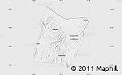 Silver Style Map of Dawu, single color outside
