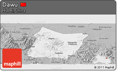 Gray Panoramic Map of Dawu
