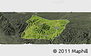 Satellite Panoramic Map of Dawu, darken, semi-desaturated