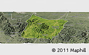 Satellite Panoramic Map of Dawu, semi-desaturated