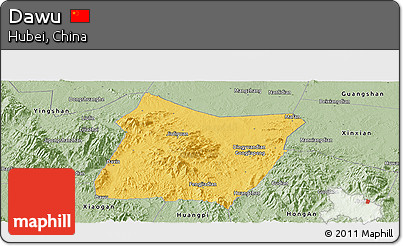 Savanna Style Panoramic Map of Dawu