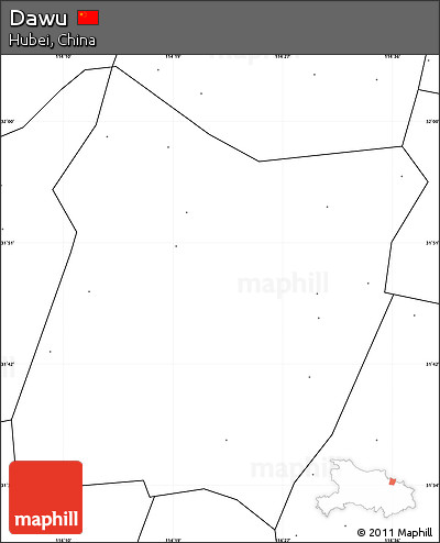 Blank Simple Map of Dawu, no labels
