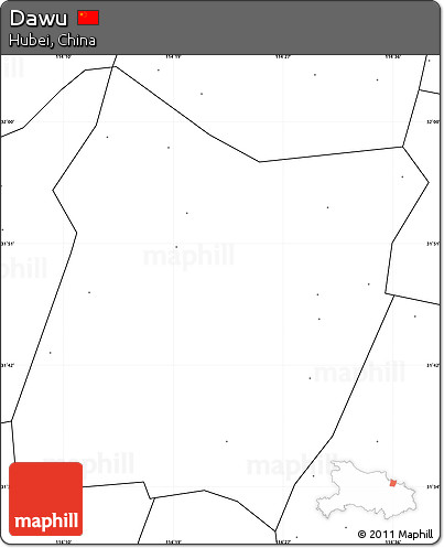 Blank Simple Map of Dawu, no labels