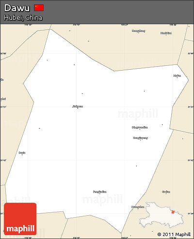 Classic Style Simple Map of Dawu