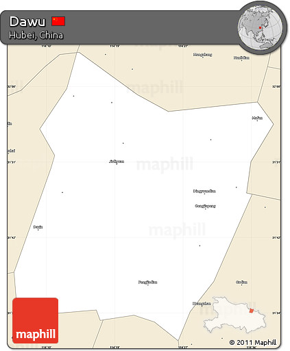 Classic Style Simple Map of Dawu