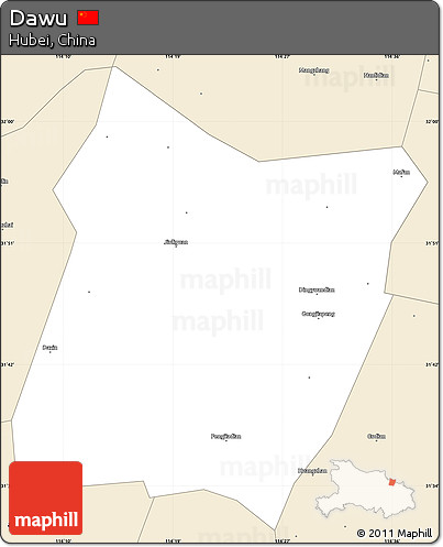 Classic Style Simple Map of Dawu