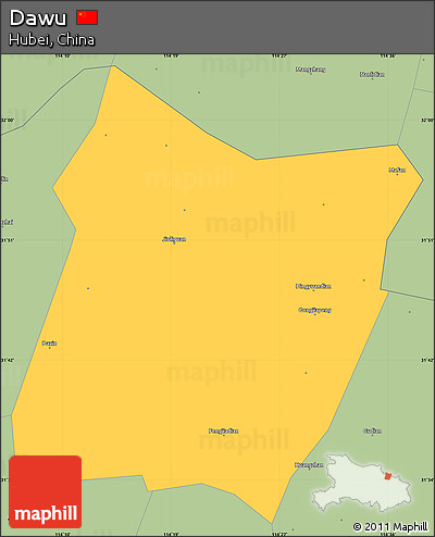 Savanna Style Simple Map of Dawu
