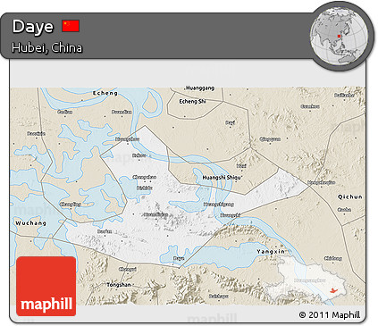 Classic Style 3D Map of Daye