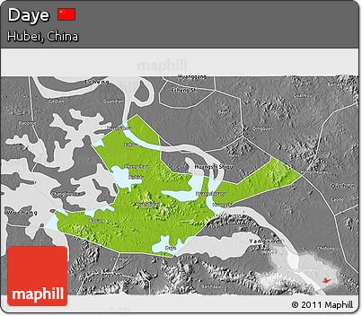 Physical 3D Map of Daye, desaturated
