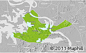 Physical 3D Map of Daye, lighten, desaturated
