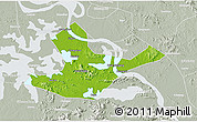 Physical 3D Map of Daye, lighten, semi-desaturated