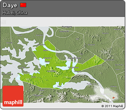 Physical 3D Map of Daye, semi-desaturated