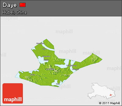 Physical 3D Map of Daye, single color outside