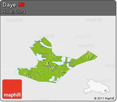 Physical 3D Map of Daye, single color outside