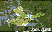 Satellite 3D Map of Daye, darken