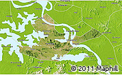 Satellite 3D Map of Daye, physical outside