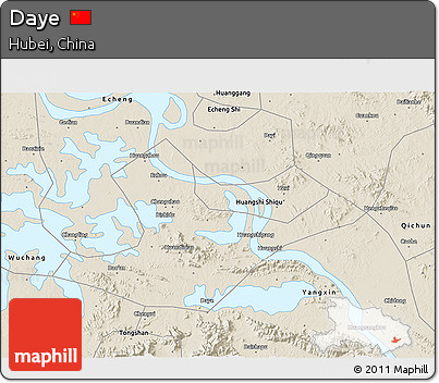 Shaded Relief 3D Map of Daye