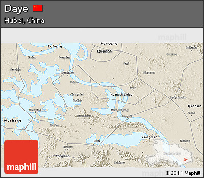 Shaded Relief 3D Map of Daye