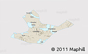 Shaded Relief 3D Map of Daye, single color outside