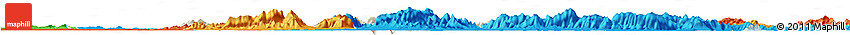 Shaded Relief Horizon Map of Daye, political outside