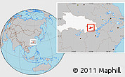 Gray Location Map of Daye, highlighted parent region