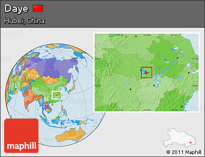 Political Location Map of Daye