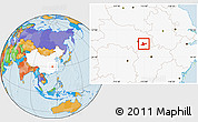 Political Location Map of Daye, highlighted country