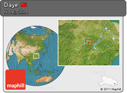 Satellite Location Map of Daye