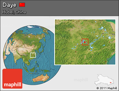 Satellite Location Map of Daye