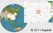 Satellite Location Map of Daye, highlighted country