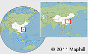 Savanna Style Location Map of Daye, highlighted country, within the entire country
