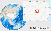 Shaded Relief Location Map of Daye, highlighted country