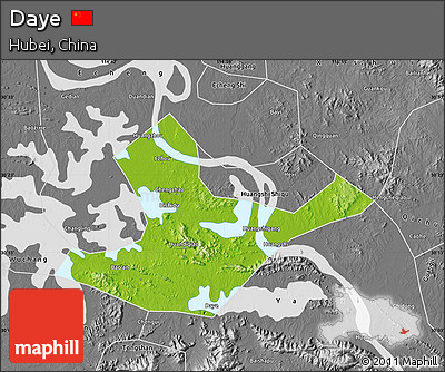 Physical Map of Daye, desaturated