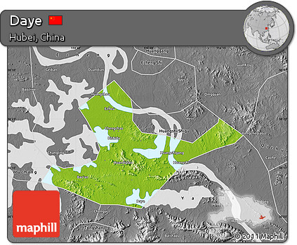 Physical Map of Daye, desaturated