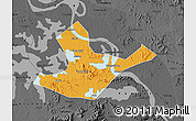Political Map of Daye, darken, desaturated