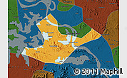 Political Map of Daye, darken