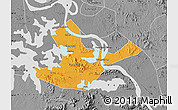 Political Map of Daye, desaturated