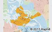 Political Map of Daye, lighten