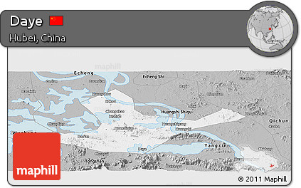 Gray Panoramic Map of Daye