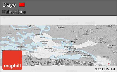 Gray Panoramic Map of Daye