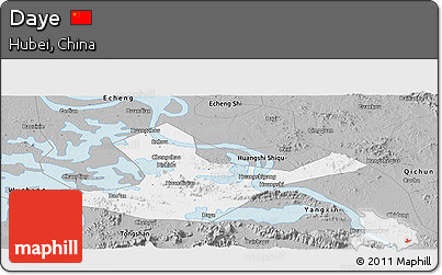 Gray Panoramic Map of Daye