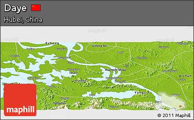 Physical Panoramic Map of Daye