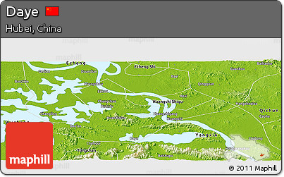 Physical Panoramic Map of Daye