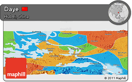 Political Panoramic Map of Daye