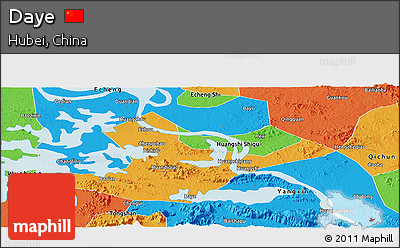 Political Panoramic Map of Daye