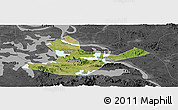 Satellite Panoramic Map of Daye, darken, desaturated